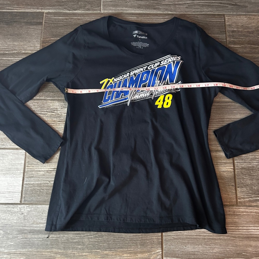 NASCAR Jimmie‎ Johnson 7x Sprint Cup Champion Long Sleeve Black Fanatics Shirt L - Picture 4 of 4